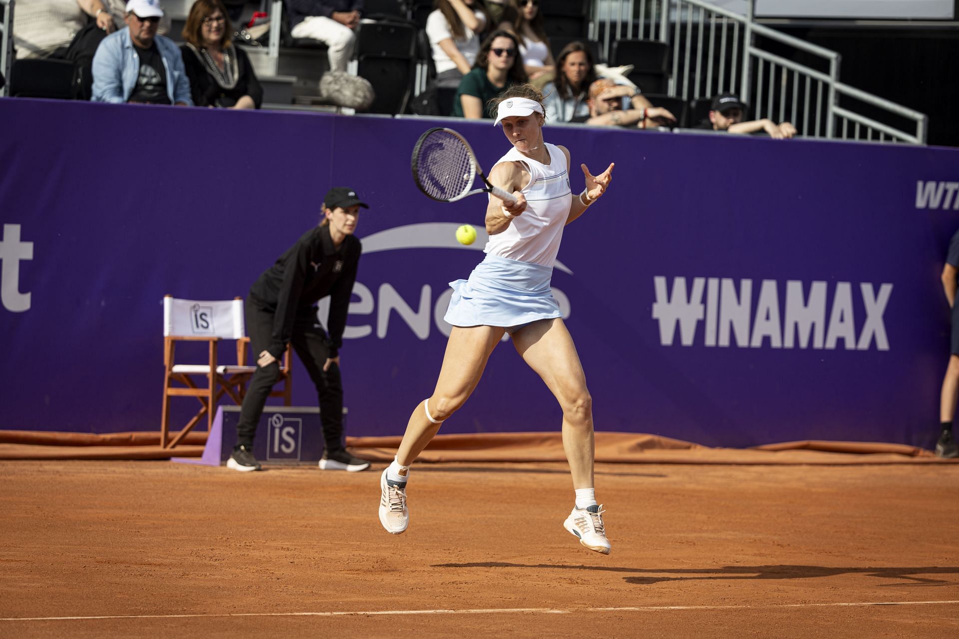 Samsonova in action at the WTA500 Open Tennis Tournament Internationaux De Strasbourg - Source: Getty